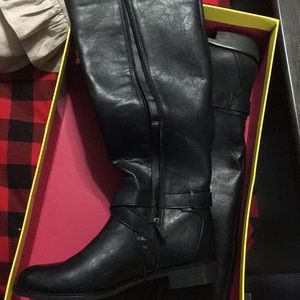 Tall black boots